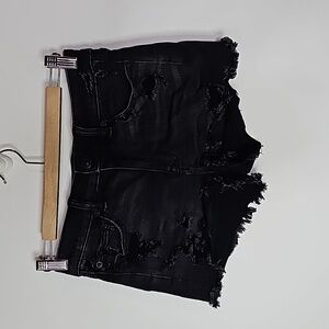 American Eagle next level stretch size 4 black high rise jean shorts